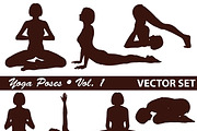 Silhouettes Girl in Yoga pose, an Object Graphic by TAlex (Thumbnail 2 of 6)