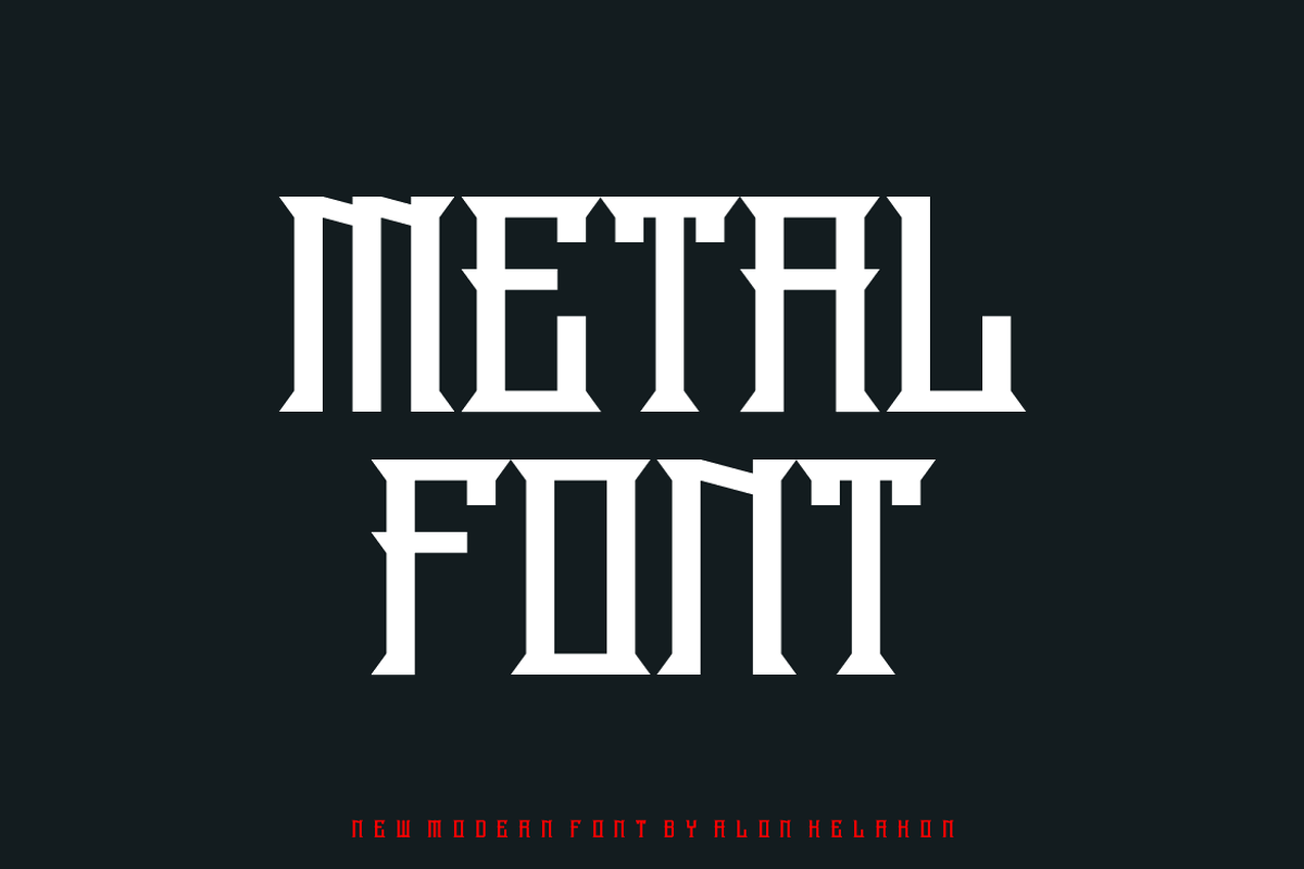 Dark Metalize Font, a Serif Font by alon kelakon (Photo 3 of 5)