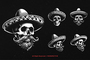 10 Bundle Dark Art Skull Sombrero, an Illustration by Morspective (Thumbnail 5 of 7)