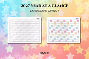 2027 Yearly at a Glance - Canva, a Templates & Theme by Adalin Shop (Thumbnail 5 of 12)