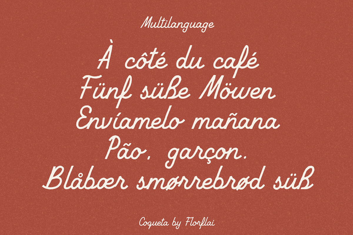 Coqueta font, a Script Font by Florflai (Photo 4 of 5)