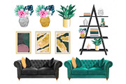 Home Clip Art, furniture design, a Decorative Illustration by Collart Studio (Thumbnail 3 of 9)