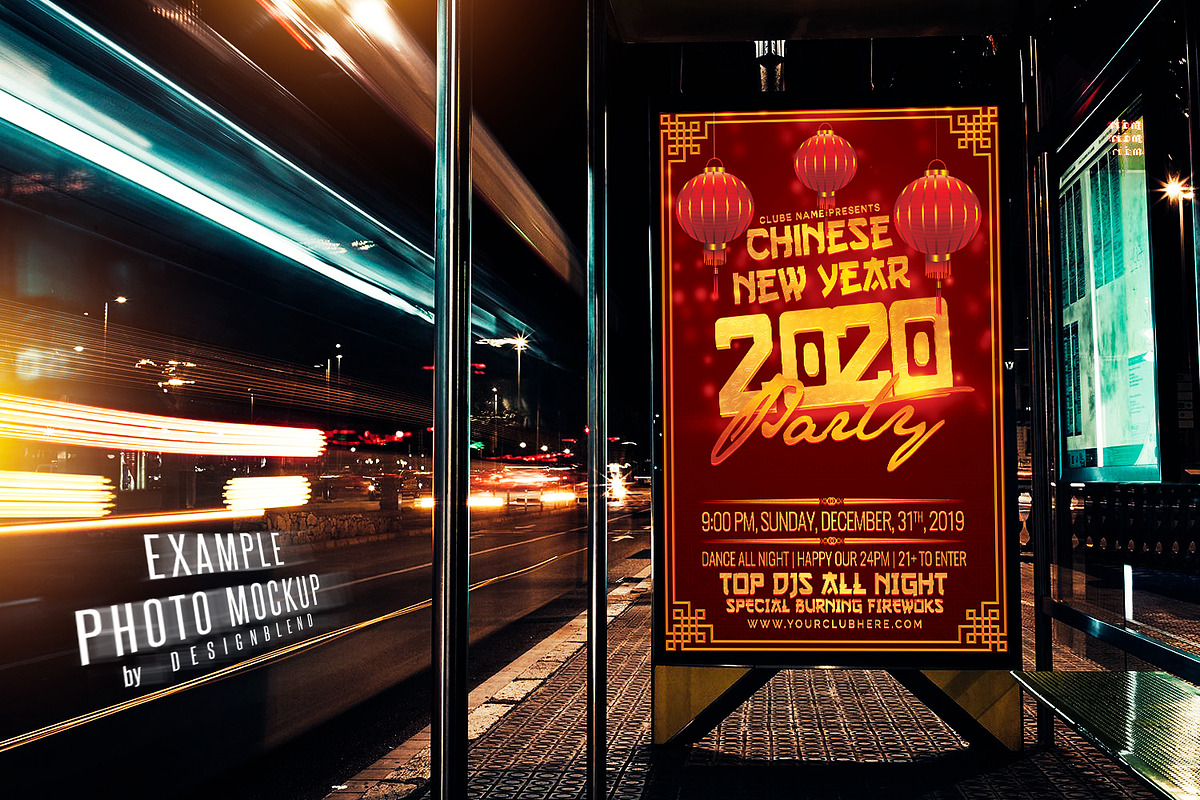 Chinese New Year 2020 Party Flyer, a Flyer Template by designblends@gmail.com (Photo 3 of 3)
