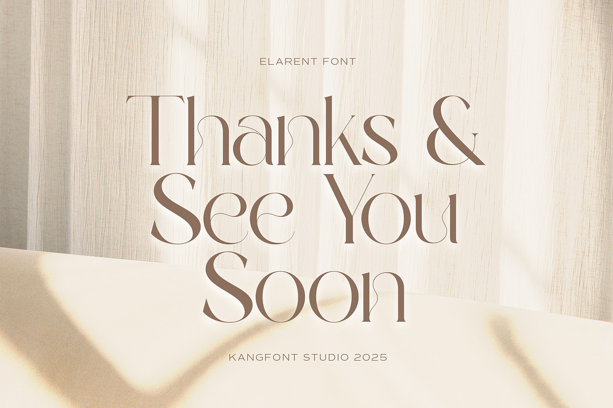 Elarent – Elegant Display Serif Font, a Serif Font by kangfont Studio (Photo 11 of 11)