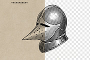 Medieval Helmet Engraving Collection, an Object Illustration by Kaizla03 (Thumbnail 2 of 5)