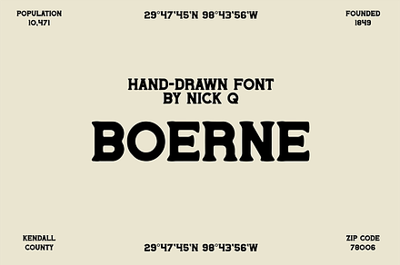 Boerne Hand Drawn Font