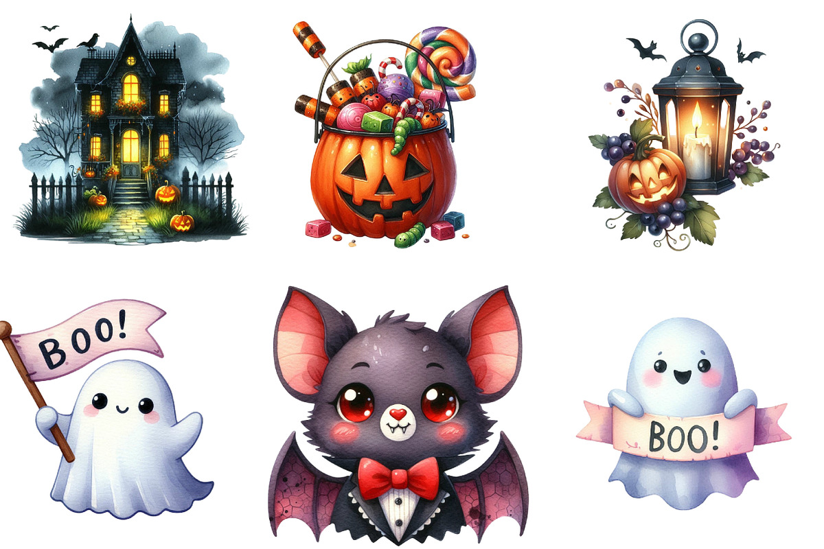 Halloween Clipart, an Illustration by DreamArtGraphic (Photo 2 of 5)