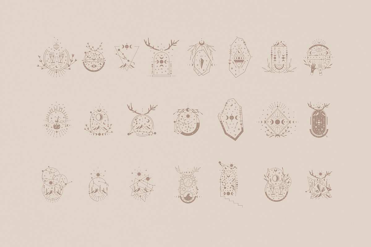 'MAGIC MOON' 22 LOGO TEMPLATES, a Branding & Logo Template by Luna Dreams (Photo 15 of 15)