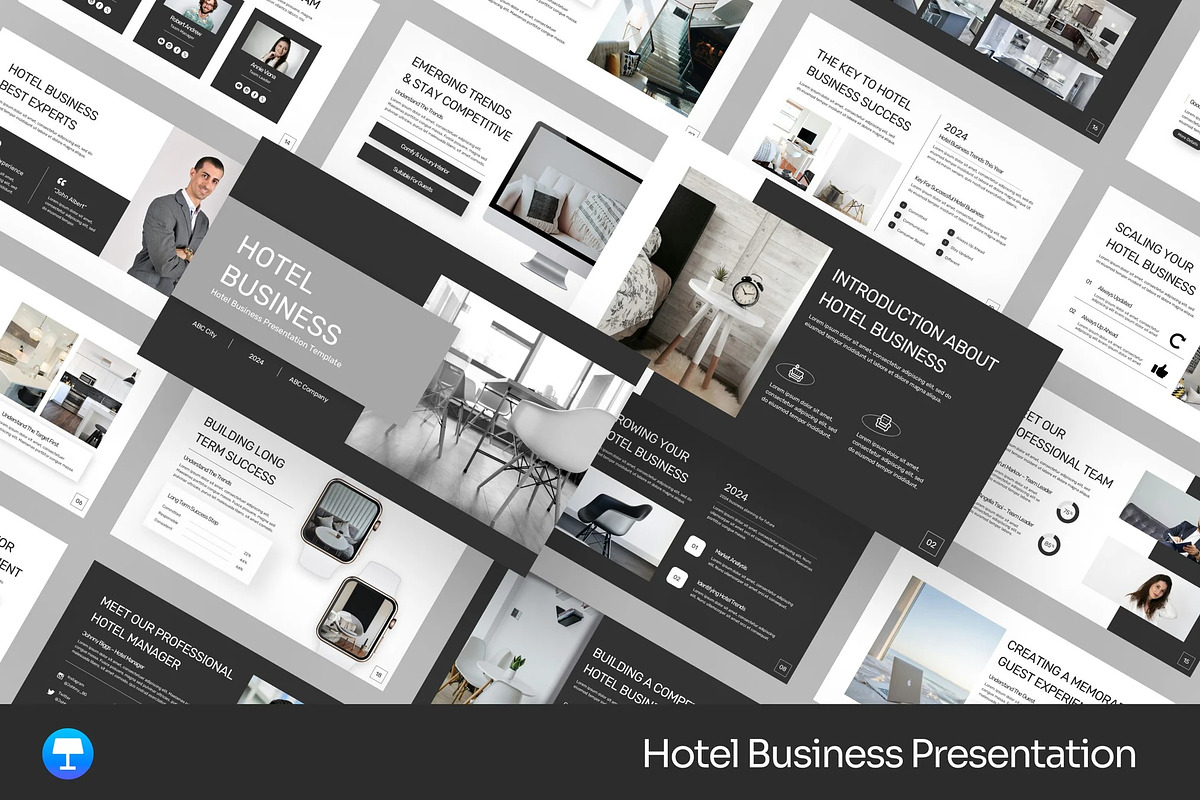Clean Hotel Business Keynote, a Presentation Template by Fit-tee (Photo 1 of 2)