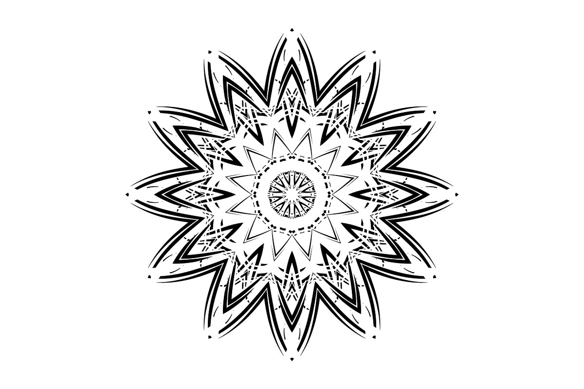 Black White Mandala Illustration Set, a Decorative Illustration by NJ Himel (Photo 53 of 101)