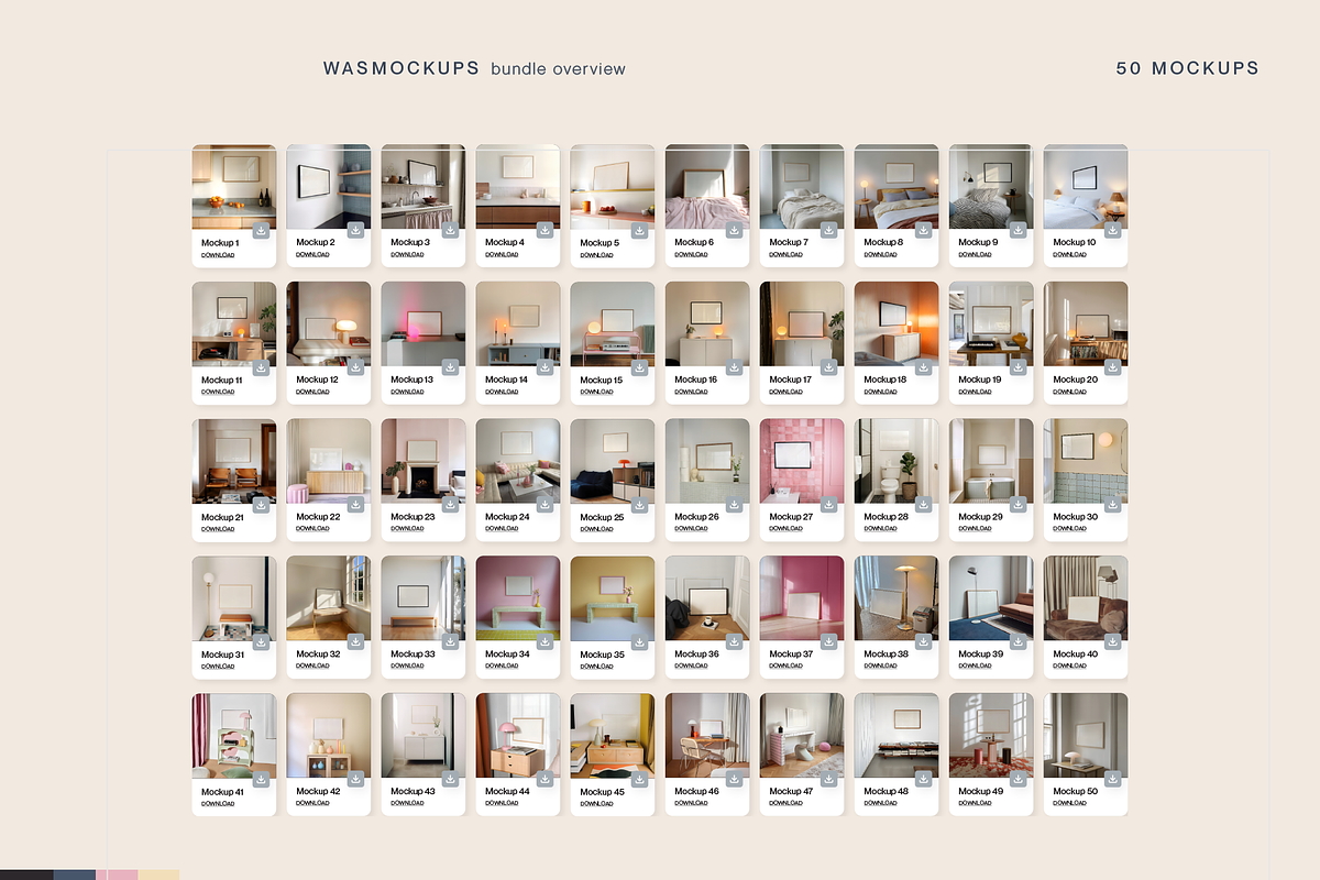 50 Landscape Frame DIN A Bundle, a Household Mockup by WasMockups (Photo 9 of 9)