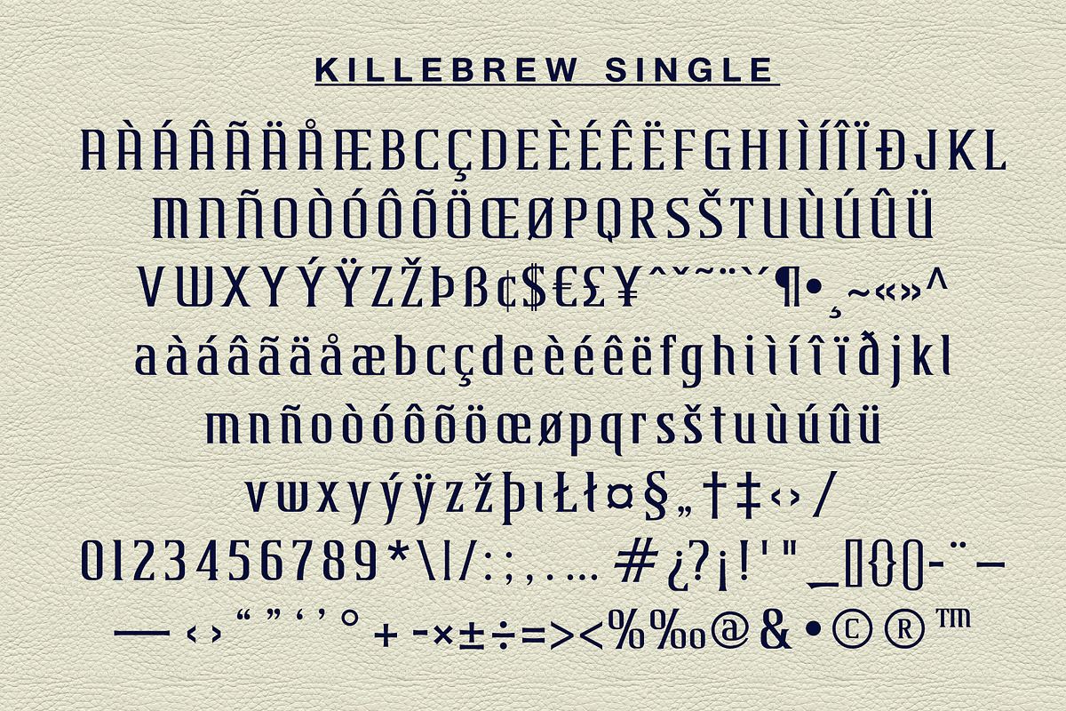 Killebrew Single | Athletic Typeface preview 5