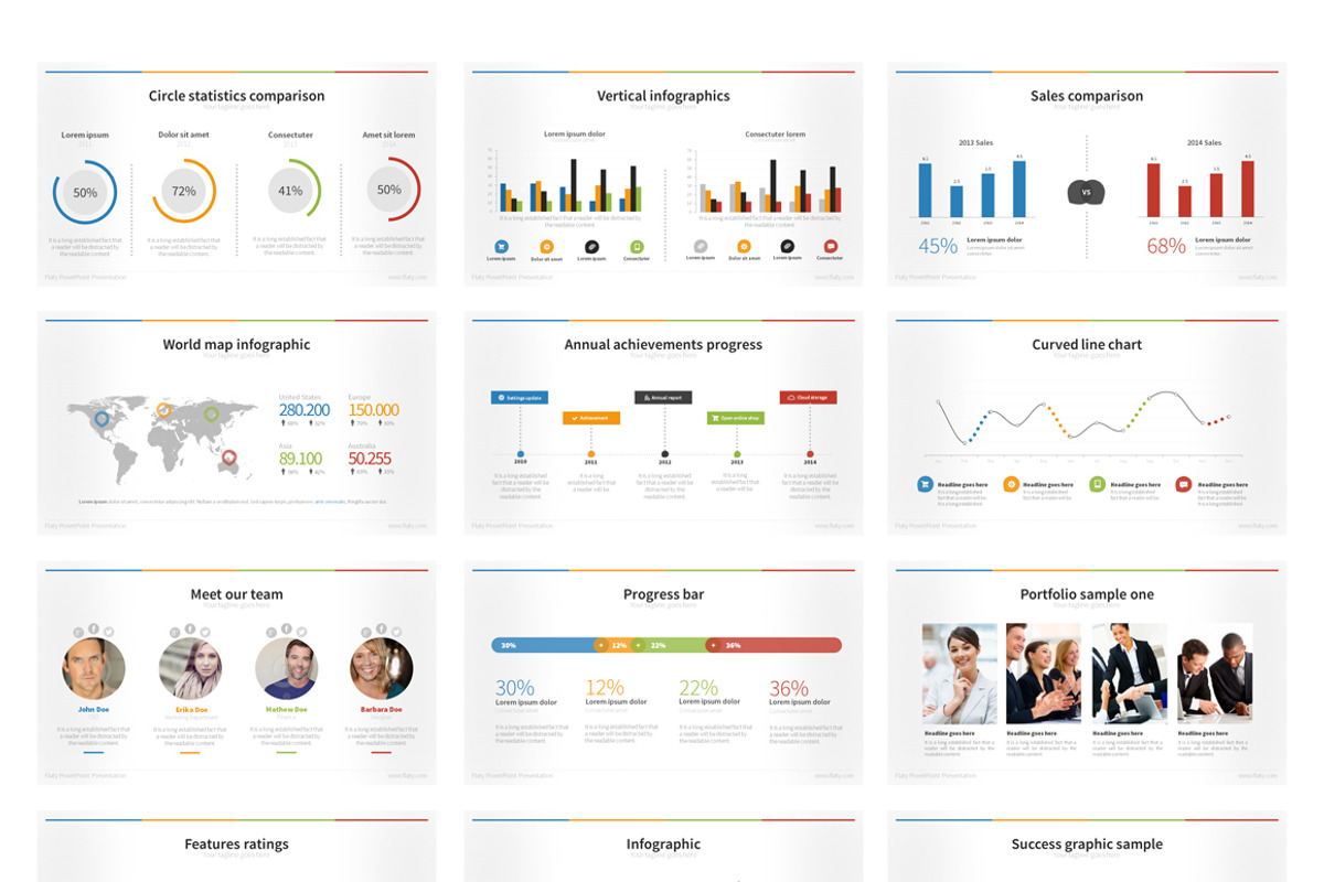 Ultimate Flat Style Bundle, a Presentation Template by iDny (Photo 3 of 5)