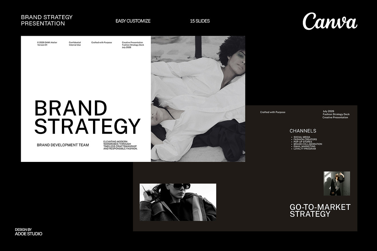 Brand Strategy Canva Template, a Presentation Template by adoestudio (Photo 1 of 10)