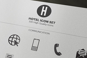 100 Minimal Hotel Icons