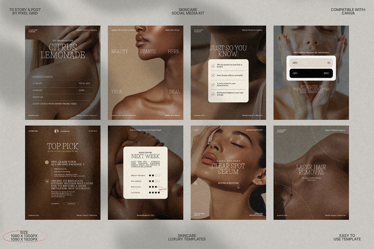 Calm Skincare Post & Story Pack preview 4