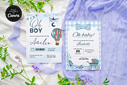 Boy Baby Shower Invitation Template, an Invitation Template by Snapybiz (Thumbnail 1 of 10)