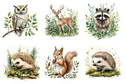 Watercolor Green Forest Clipart, an Illustration by Dream Creation (Thumbnail 3 of 8)
