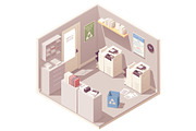 Vector isometric office interiors, a Work Illustration by tele52 (Thumbnail 11 of 17)