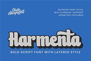 Harmenta, a Script Font by ahweproject (Thumbnail 1 of 14)