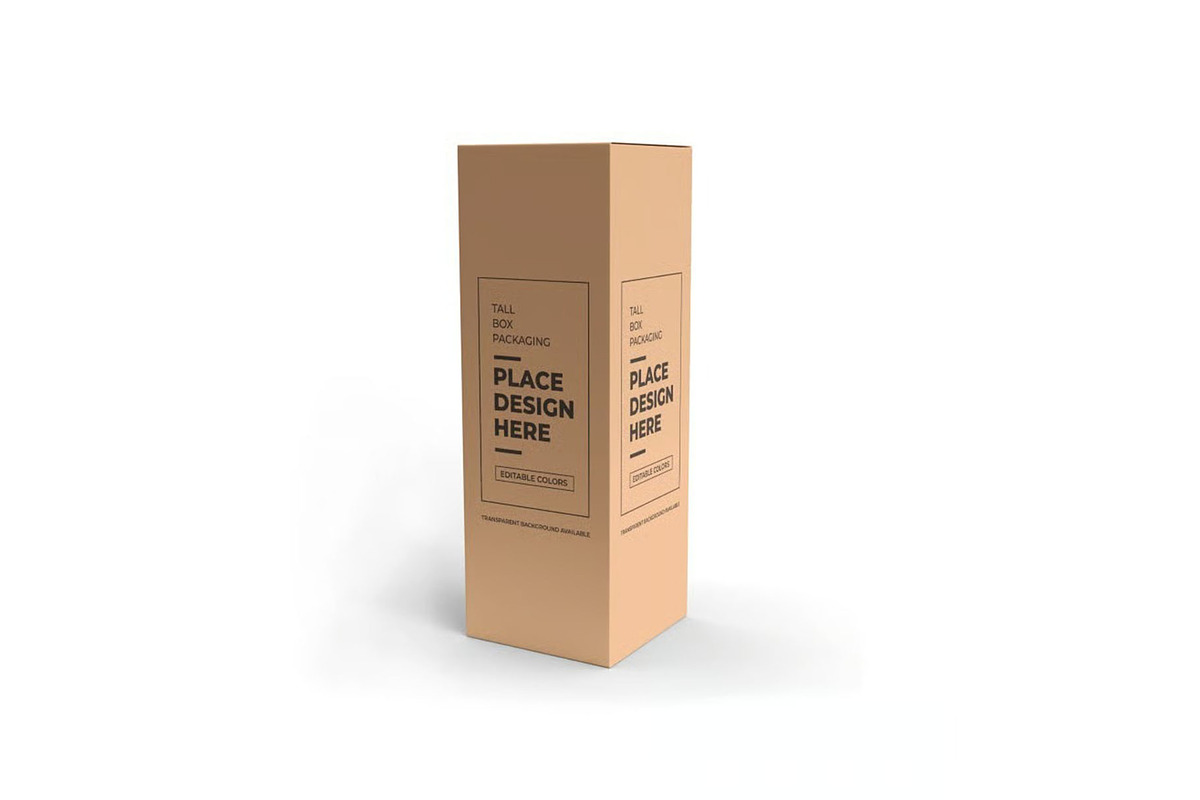 Tall Box Packaging Mockup Template, a Packaging Mockup by DesignRushMarket (Photo 4 of 11)