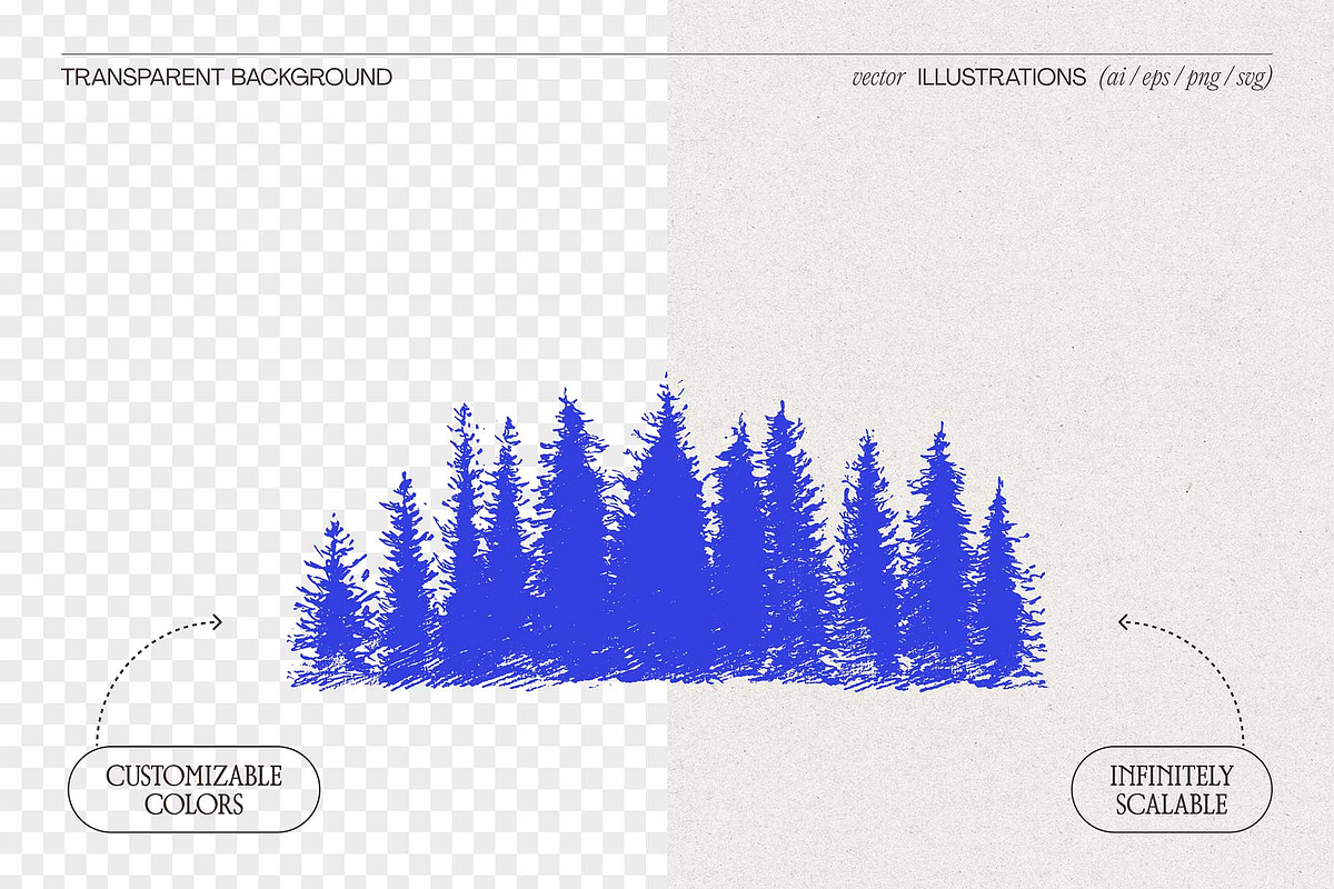 Mountain Slope With Fir Forest, a Seasonal Illustration by TheMountBirdStudio (Photo 2 of 5)