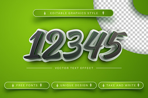 3D Green - Editable Text Effect