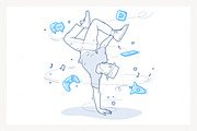 Boy with Hat Breakdancing to Music, a Graphic by PixelBender (Thumbnail 1 of 5)