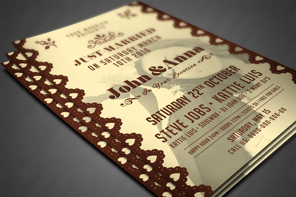 Wedding Invitation Card, a Card Template by AfzaalGraphics (Photo 3 of 4)