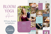 Bloom Yoga Air Canva Template, a Social Media Template by The Inspired Brand (Thumbnail 1 of 6)