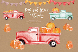 Pumpkin Truck Clipart