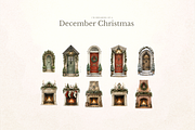 December Christmas Watercolor PNG, a Decorative Illustration by digital.incubator.yum (Thumbnail 4 of 6)