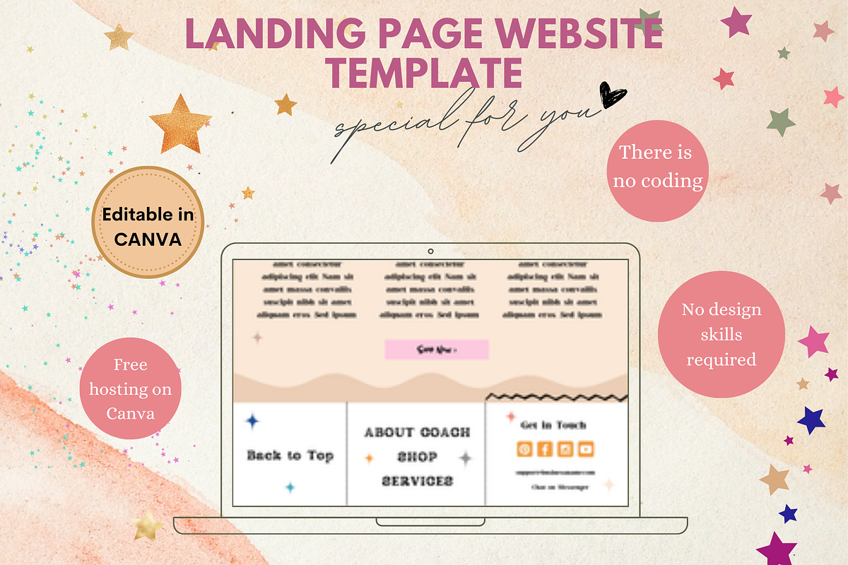 Simple Landing Page Website Coaching, a Landing Page Template by bellaROSEworkshop (Photo 6 of 10)