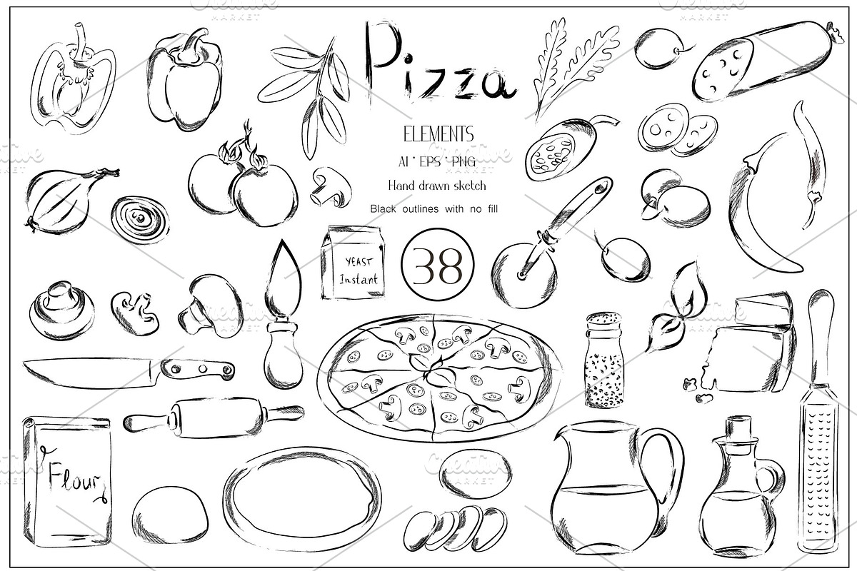 Italian Cuisine Vector Collection, a Graphic by MayaNavits (Photo 13 of 16)
