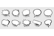 Set of speech bubbles, a Decorative Illustration by Yayasya (Thumbnail 1 of 3)