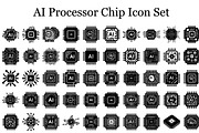 AI Processor Chip Icon Set, a Graphic by hafijul (Thumbnail 1 of 12)