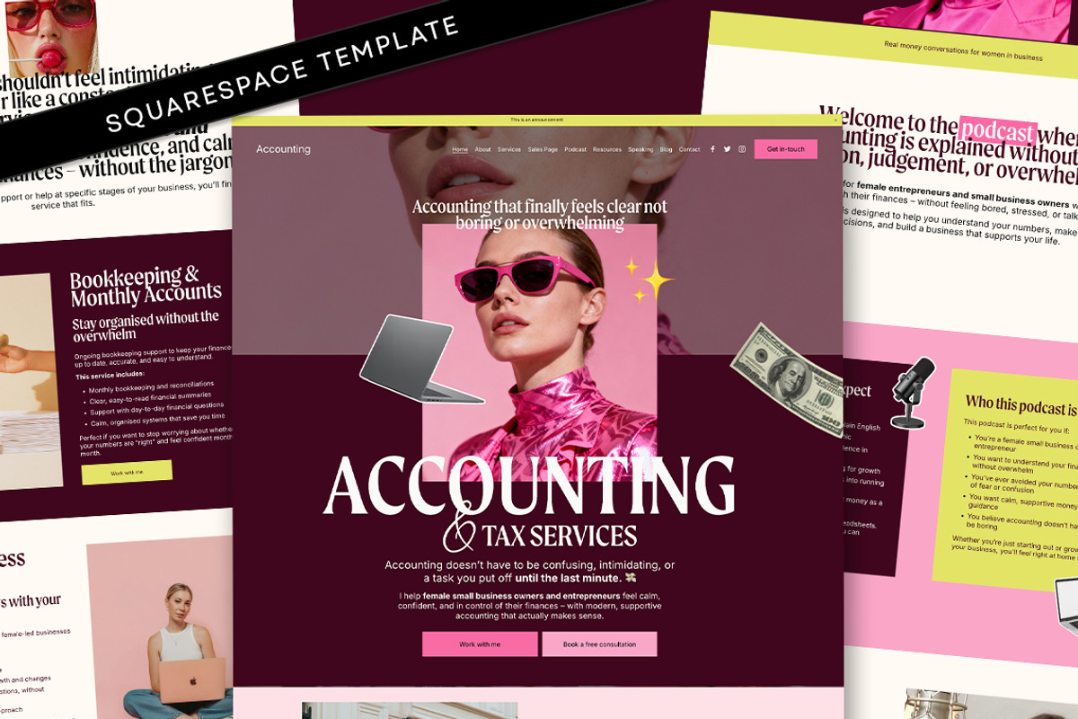 Chic Accountant Website Squarespace, a Squarespace Template by Template Twist Shop (Photo 1 of 11)