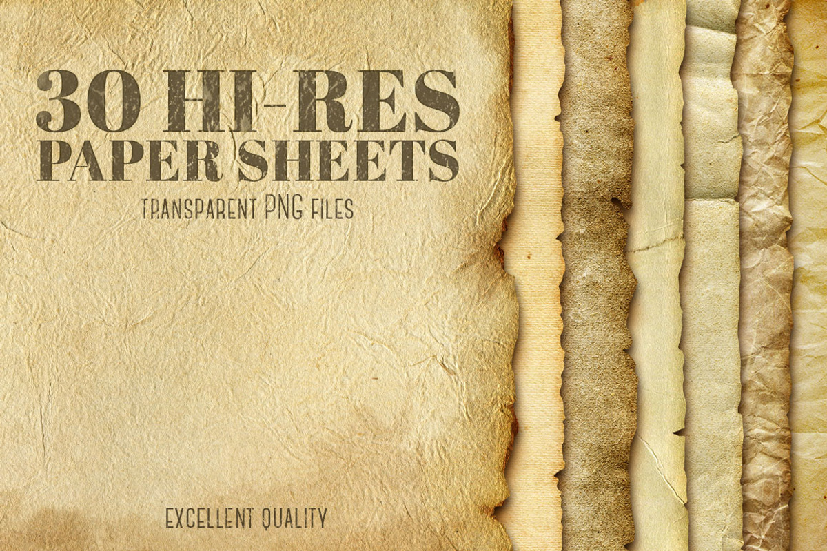 30 Paper sheets in PNG, an Object Graphic by caesart (Photo 1 of 4)