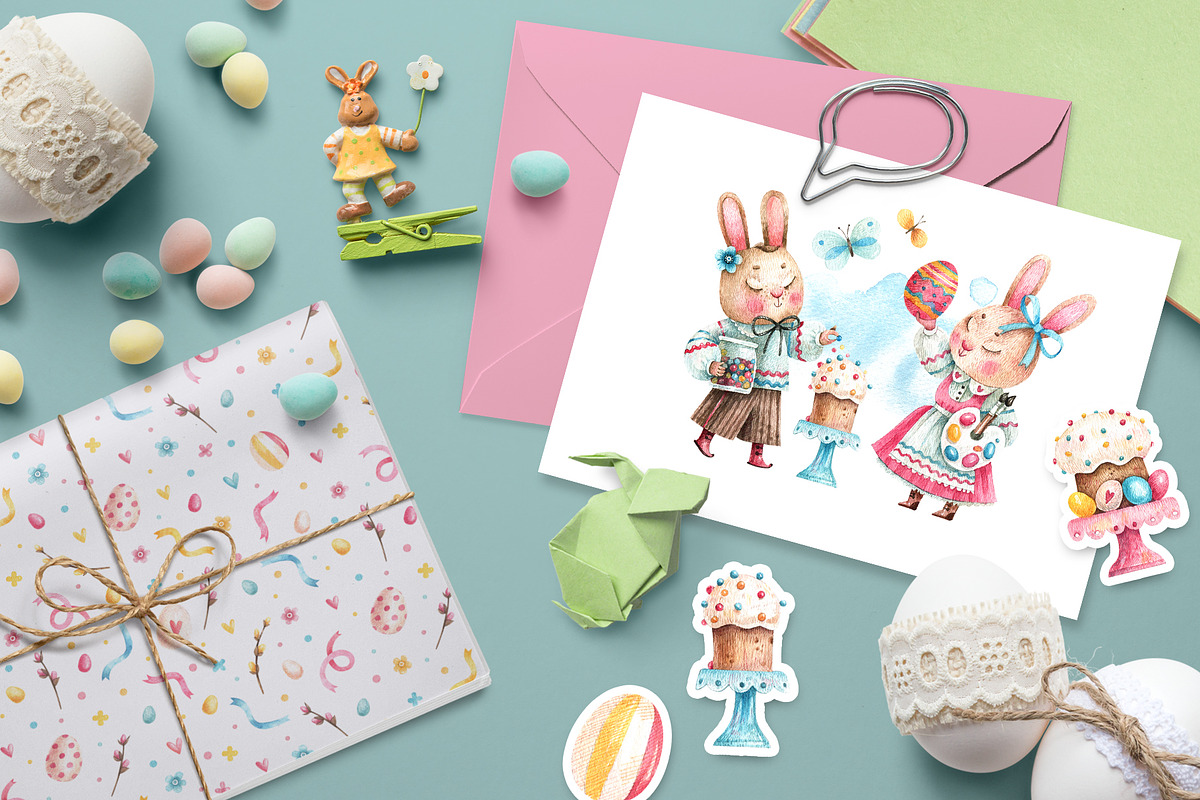 Happy Easter, an Illustration by Watercolor by Tonia Tkach (Photo 6 of 7)