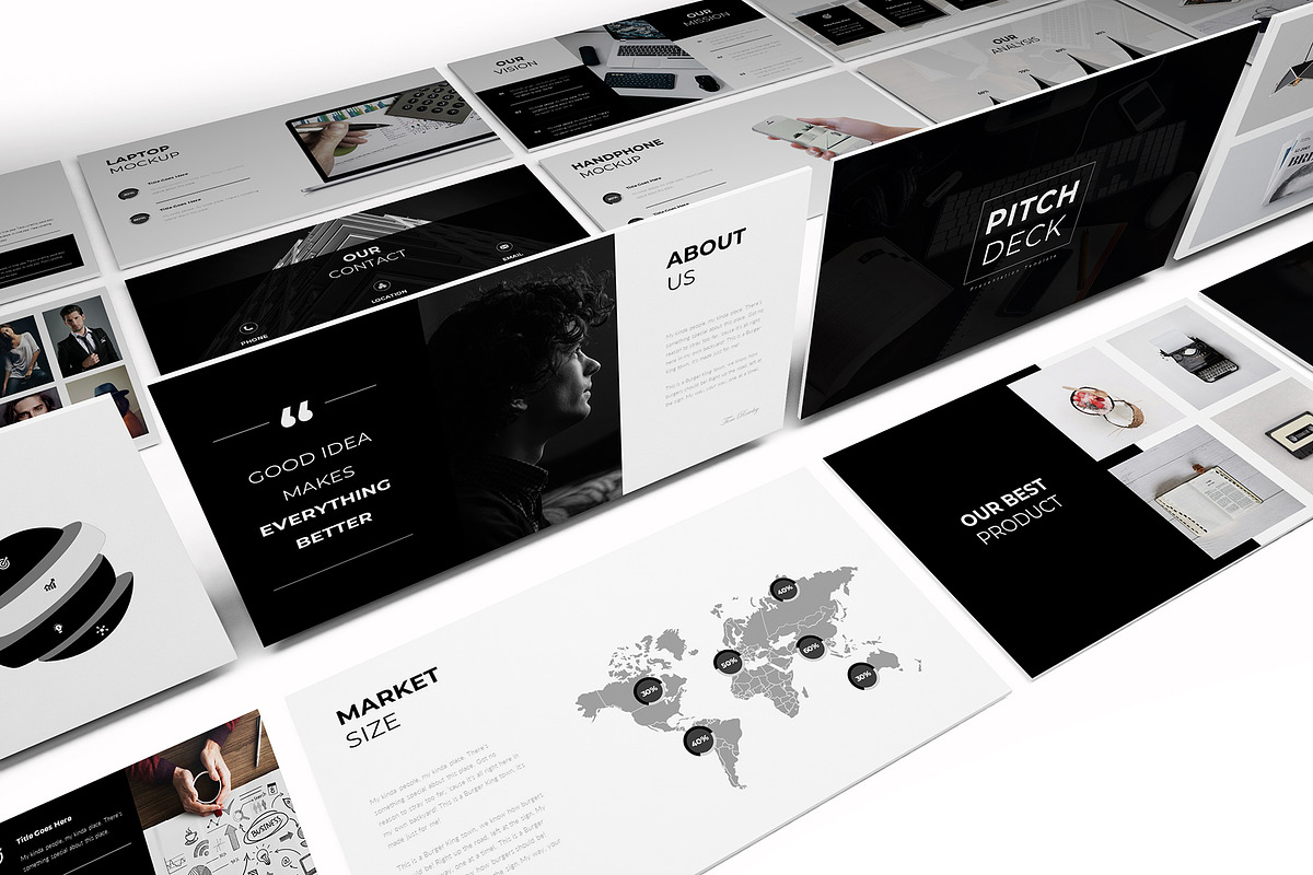 Pitch Deck Keynote Template, a Presentation Template by Incools Stokie (Photo 3 of 9)