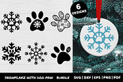 Snowflake Dog Paw Bundle, an Object Graphic by Irina Ostapenko (Thumbnail 1 of 3)