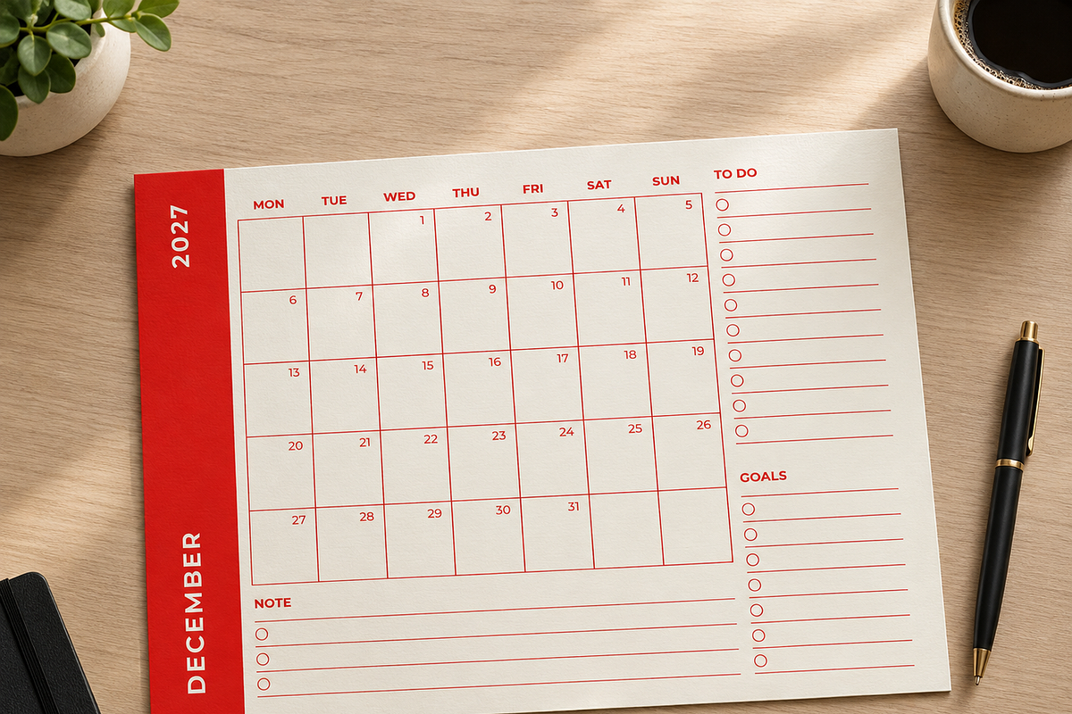 2027 Monthly Goal Planner LetterSize, a Stationery Template by Sofir Nayeem (Photo 3 of 4)