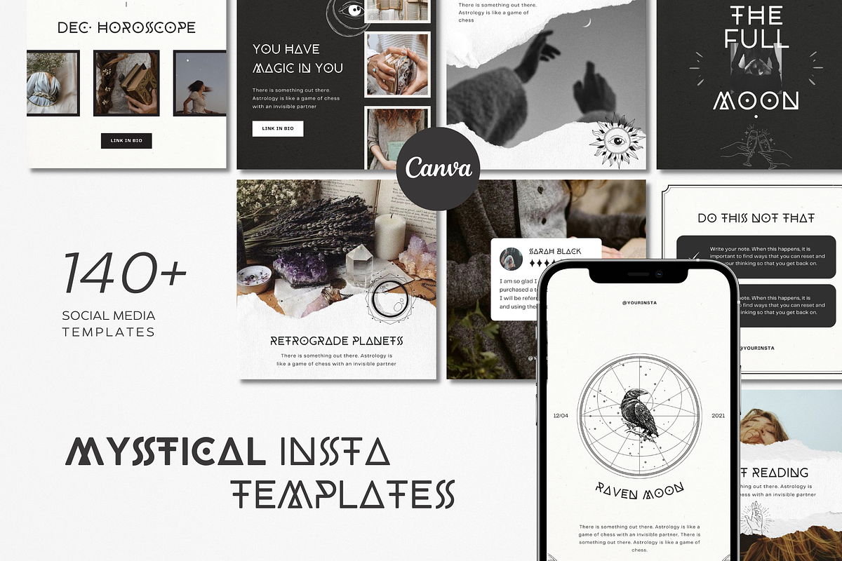 Mystical Instagram Creator Canva, a Social Media Template by Eden Origin Studio (Photo 1 of 11)