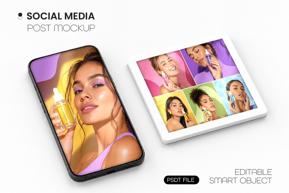 Instagram Social Media Post Mockup, a Social Media Template by studiogstock (Photo 1 of 2)
