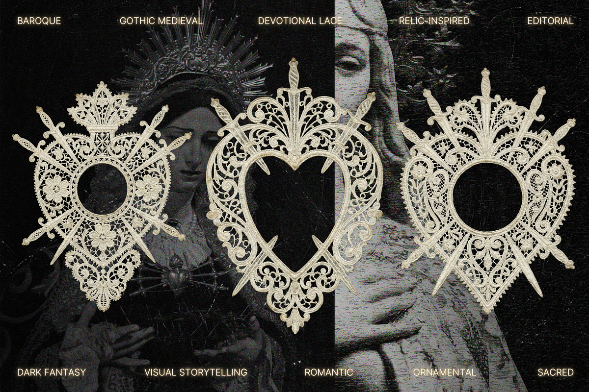 Sacred Lace Frames Bundle, an Object Graphic by The Flossy Finch (Photo 7 of 20)