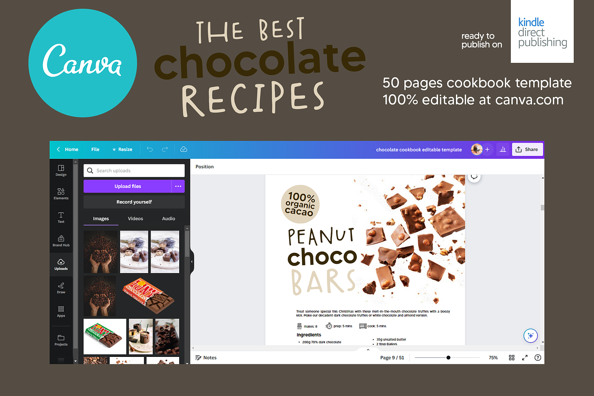 Canva Chocolate 8.5x11in Template, a Magazine Template by DeLaGranSiete (Photo 10 of 10)