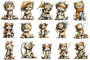 Whimsical Easter Cat Clipart, an Illustration by OK Design (Thumbnail 3 of 6)