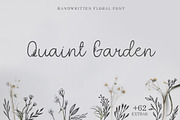Quaint Garden Floral Font +EXTRAS, a Script Font by AnMark (Thumbnail 1 of 12)