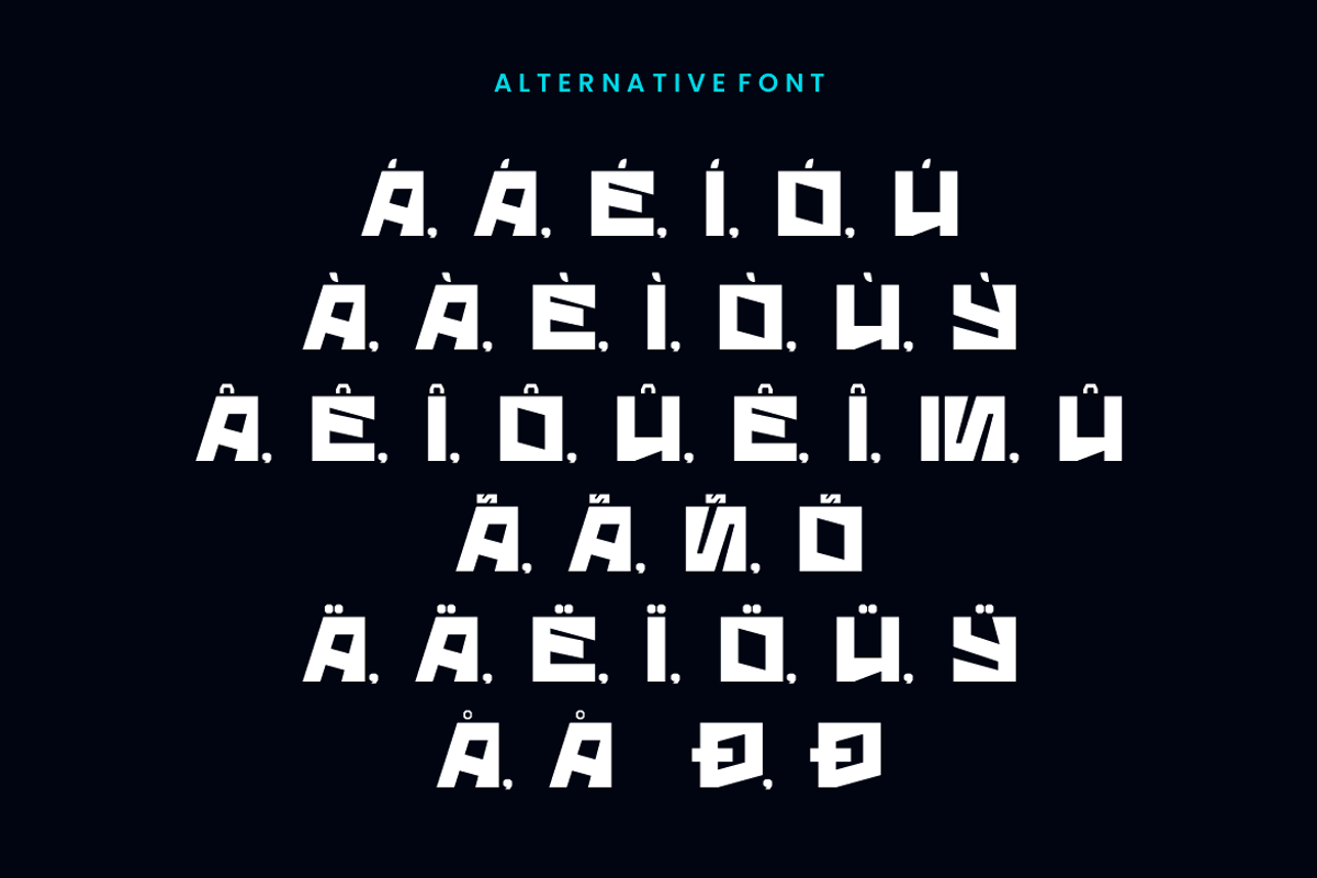 Azyncro - Digital Font, a Sans Serif Font by QR Design Studio (Photo 5 of 8)