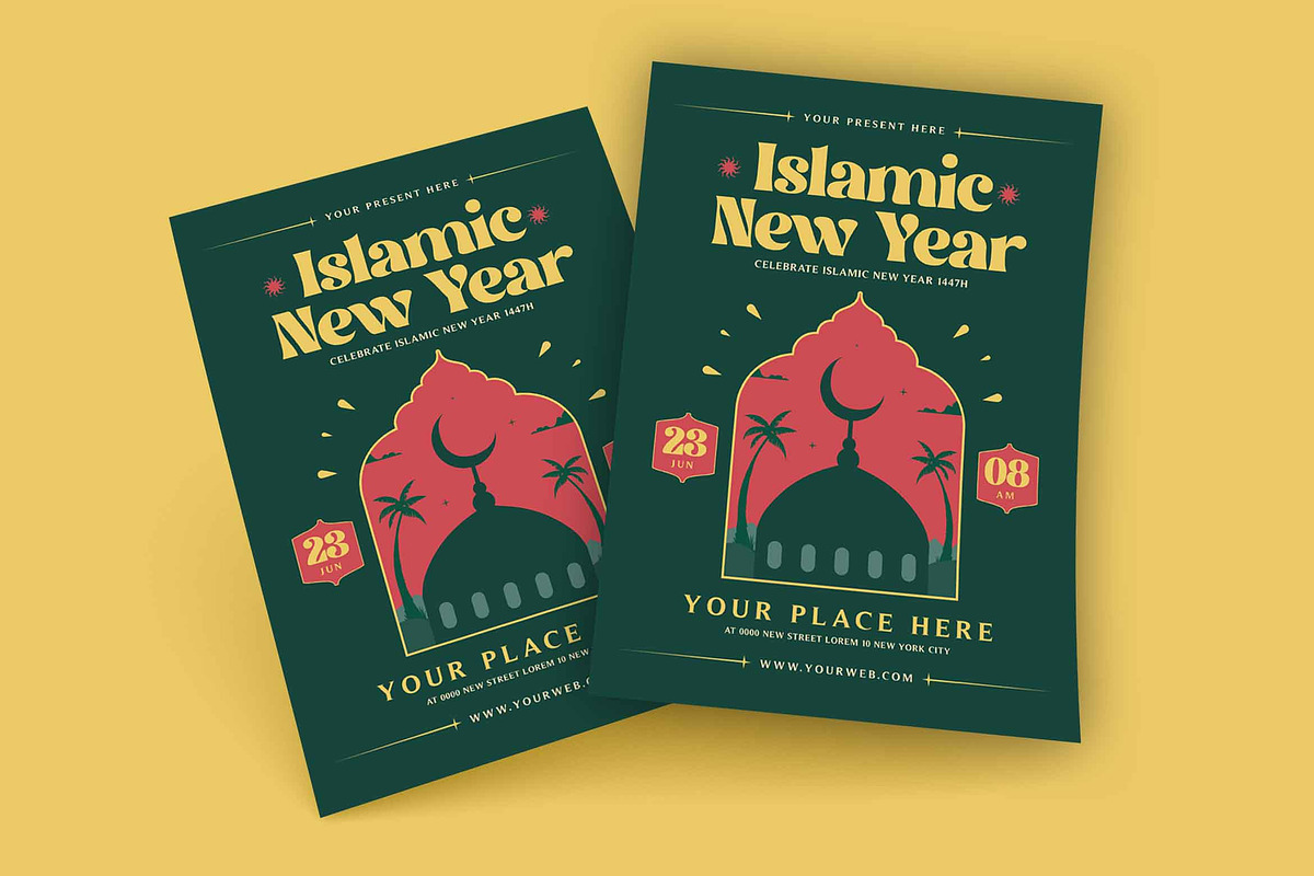 Islamic New Year Flyer Template, a Flyer Template by megarez (Photo 1 of 3)